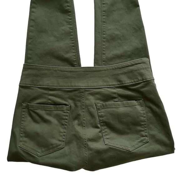 Loft Pants Army Green Stretch High Rise High Waisted Tapered Ankle Pants Size 12 - Picture 8 of 12